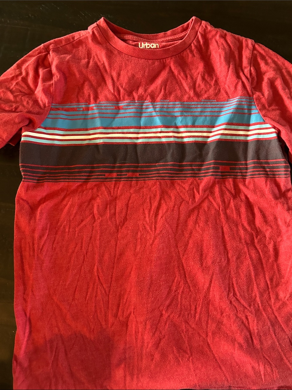 Urban Outfitters Red Tee with Blue, White & Black Stripes